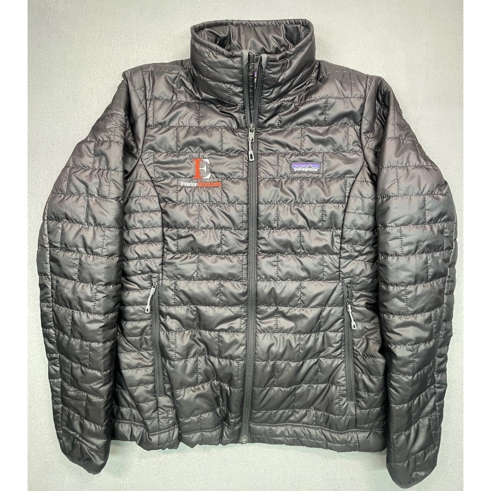 Patagonia Nano Puff Jacket Women's M Black Insulated Zip Front Logo - Picture 2 of 11